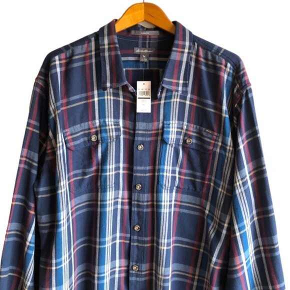 Eddie Bauer Men’s Long Sleeve Cotton Plaid Shirt XXL - Picture 3 of 13